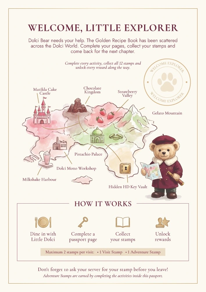 Welcome Little Explorer and Dolci World introduction page